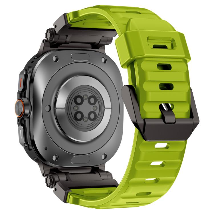 For Samsung Galaxy Watch Ultra 47mm / Ultra 2025 Explorer Metal Head Fluororubber Watch Band