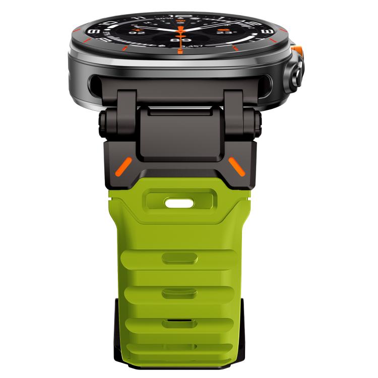 For Samsung Galaxy Watch Ultra 47mm / Ultra 2025 Explorer Metal Head Fluororubber Watch Band