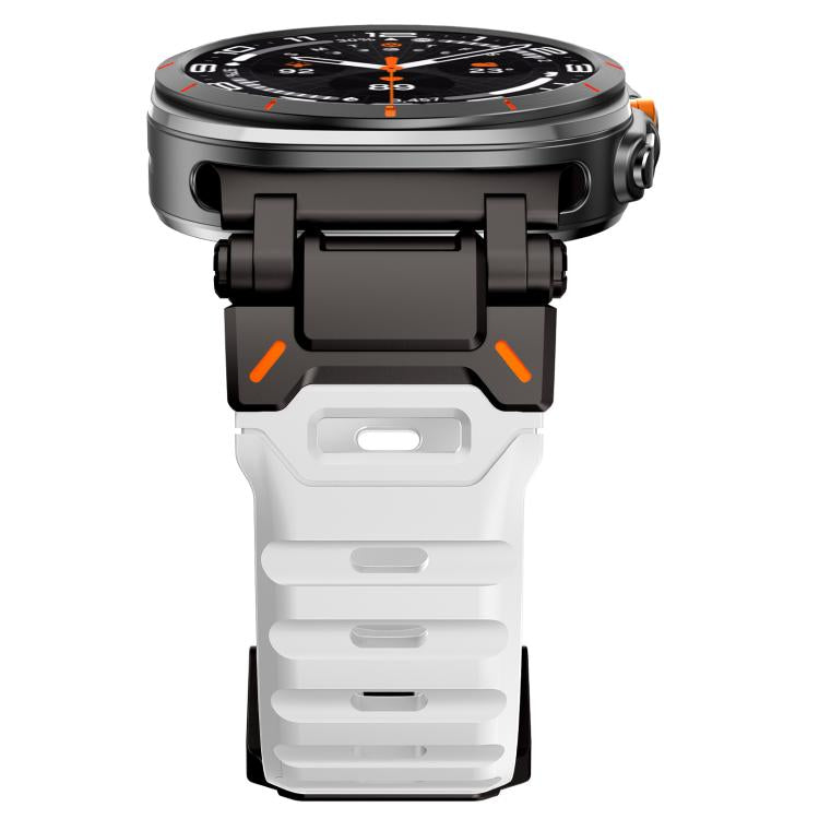 For Samsung Galaxy Watch Ultra 47mm / Ultra 2025 Explorer Metal Head Fluororubber Watch Band
