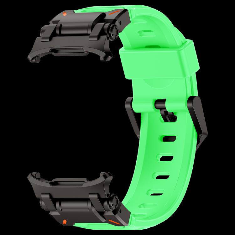 For Samsung Galaxy Watch Ultra 47mm / Ultra 2025 Explorer Metal Head Fluororubber Watch Band