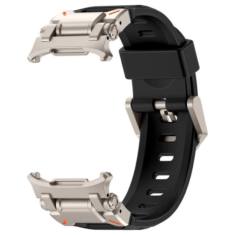 For Samsung Galaxy Watch Ultra 47mm / Ultra 2025 Explorer Metal Head Fluororubber Watch Band