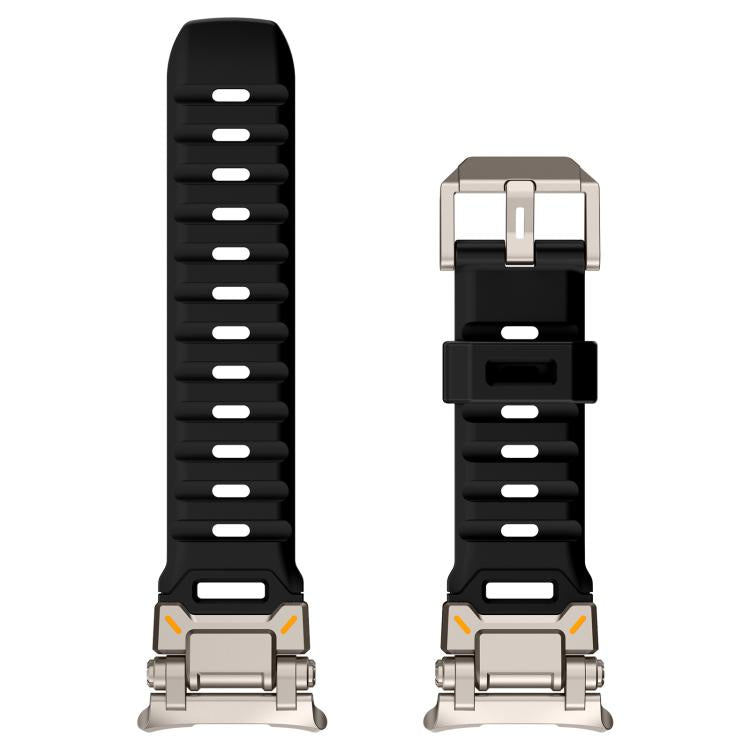 For Samsung Galaxy Watch Ultra 47mm / Ultra 2025 Explorer Metal Head Fluororubber Watch Band
