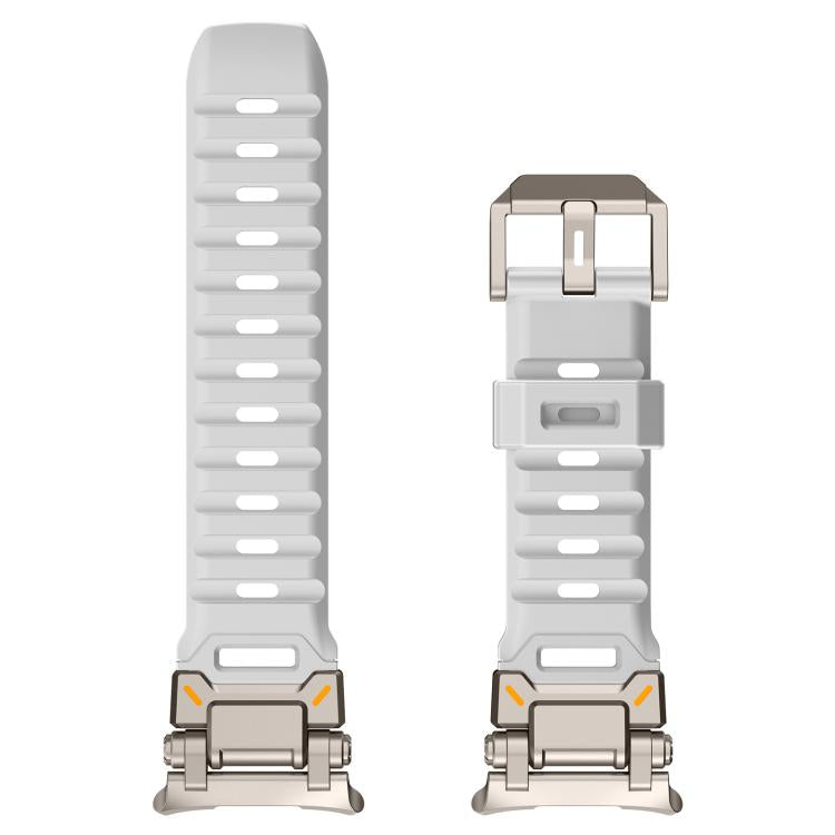 For Samsung Galaxy Watch Ultra 47mm / Ultra 2025 Explorer Metal Head Fluororubber Watch Band