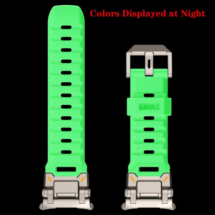 For Samsung Galaxy Watch Ultra 47mm / Ultra 2025 Explorer Metal Head Fluororubber Watch Band