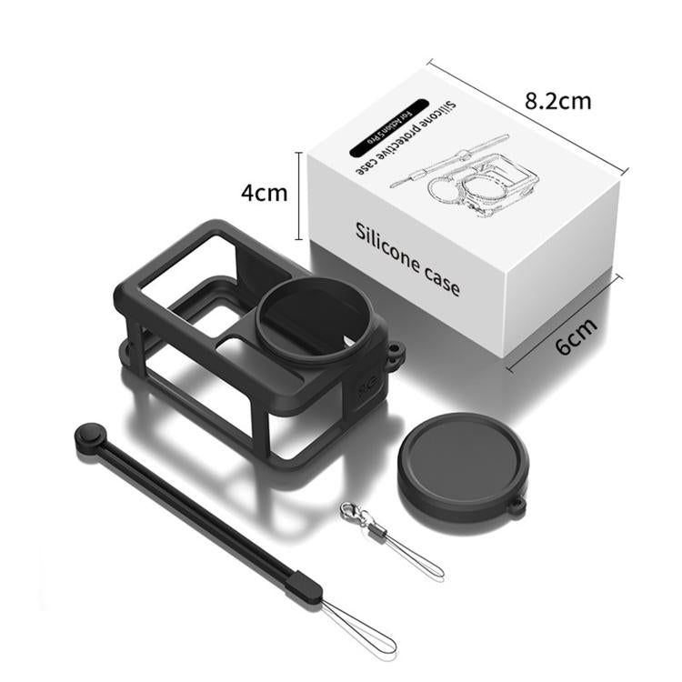 For DJI Action 5 Pro / 4 / 3 Soft Silicone Shockproof Protective Case Cover with Lens Cap