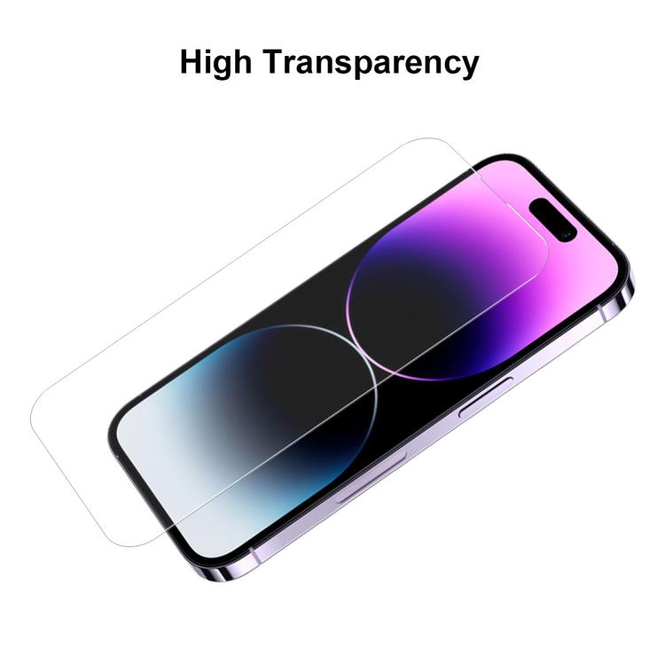 For iPhone 15 JUNSUNMAY 25pcs Thickened Glue No White Edge Screen Tempered Glass Film