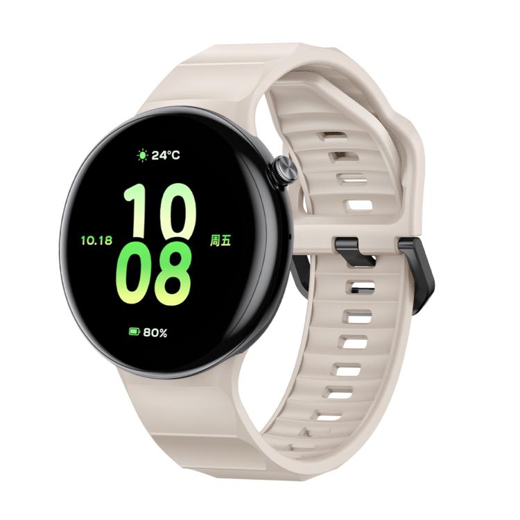 For Honor Watch Fit Black Buckle Single Color Silicone Watch Band