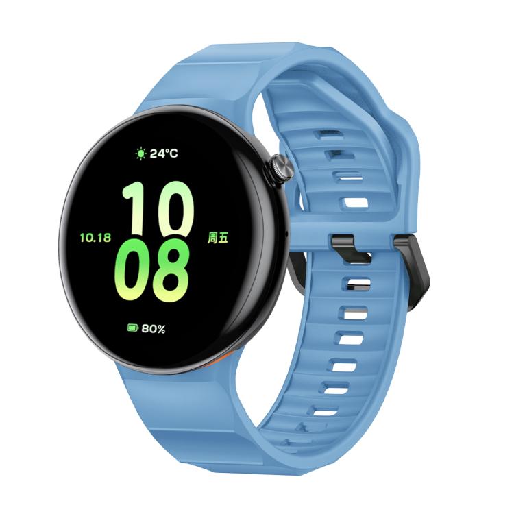 For Honor Watch Fit Black Buckle Single Color Silicone Watch Band