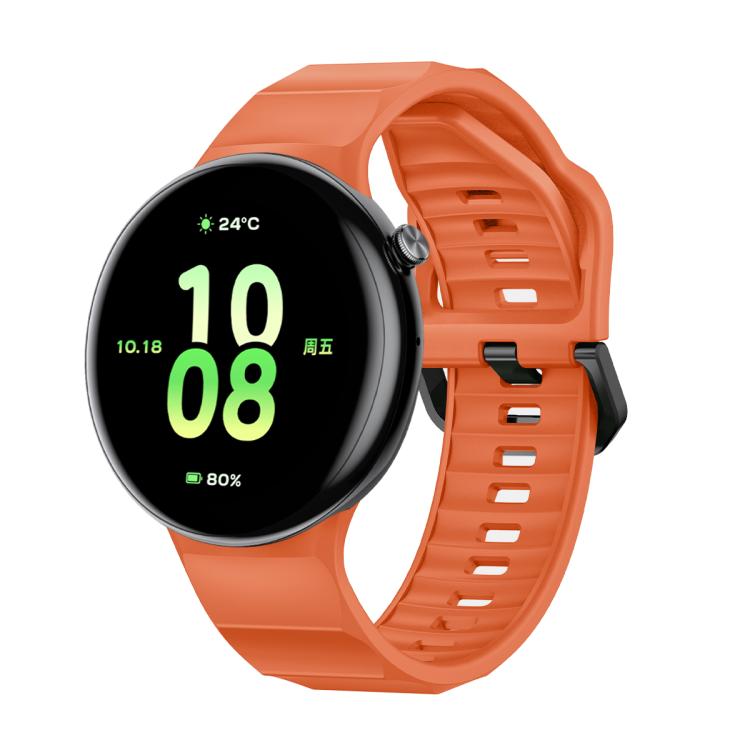 For Honor Watch Fit Black Buckle Single Color Silicone Watch Band