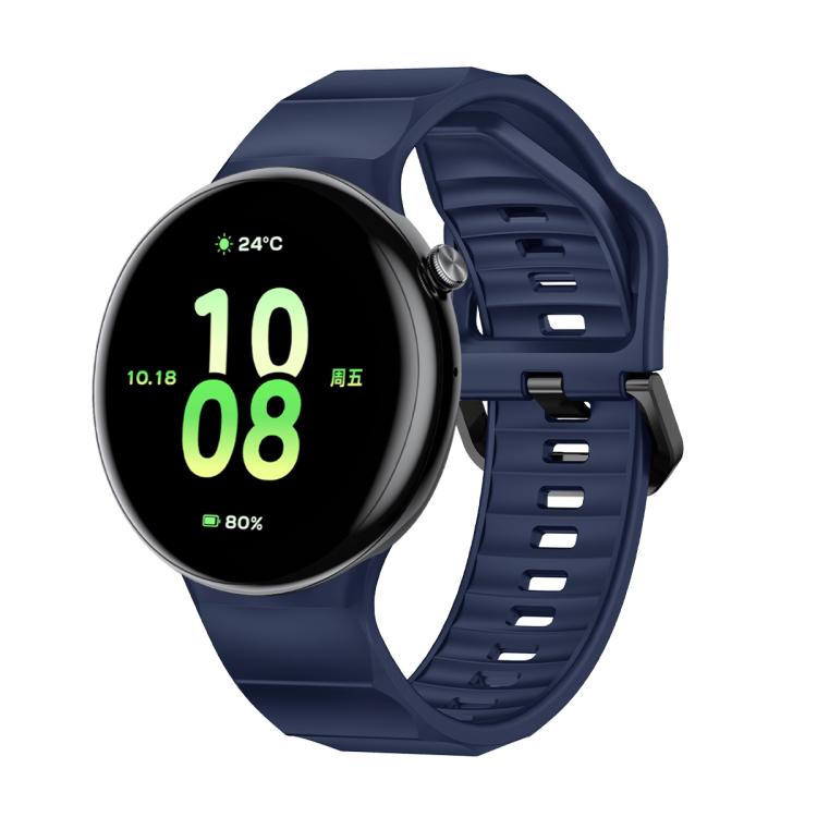 For Honor Watch Fit Black Buckle Single Color Silicone Watch Band