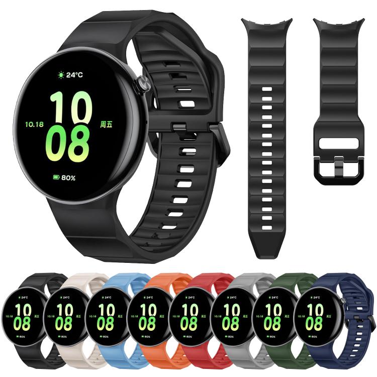 For Honor Watch Fit Black Buckle Single Color Silicone Watch Band