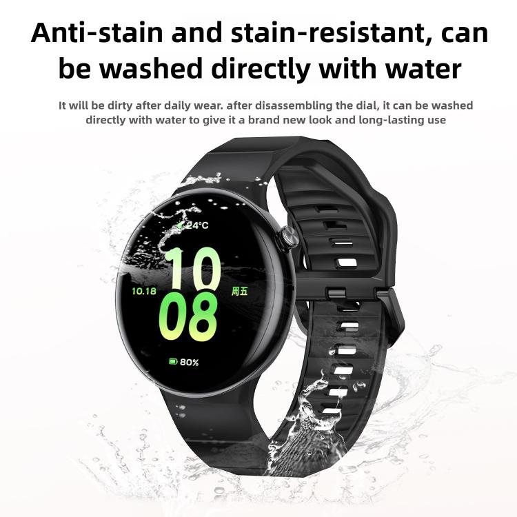 For Honor Watch Fit Black Buckle Single Color Silicone Watch Band