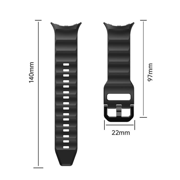 For Honor Watch Fit Black Buckle Single Color Silicone Watch Band
