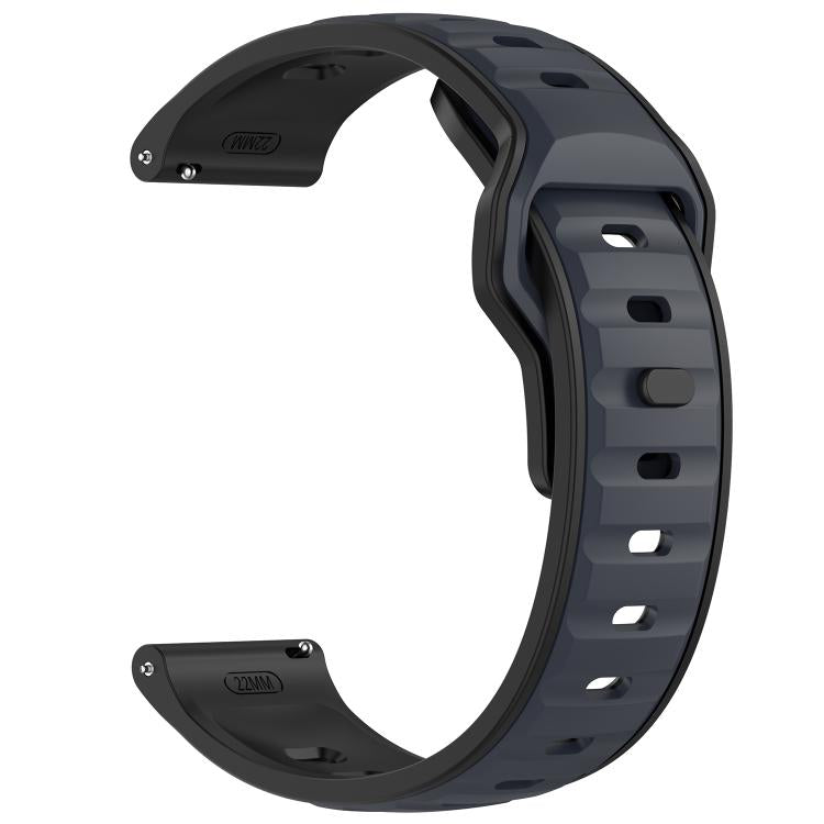 20mm Reverse Buckle Two Color Silicone Watch Band