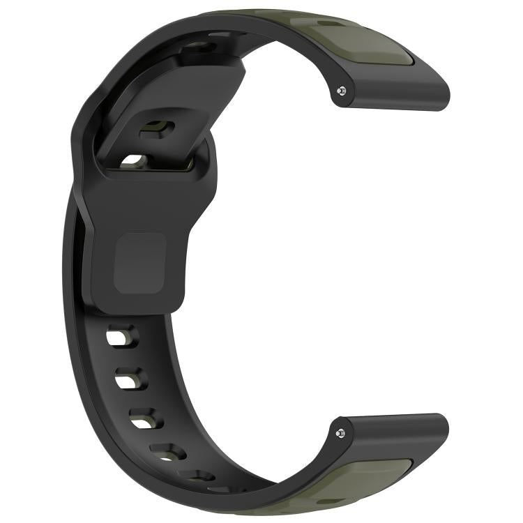 20mm Reverse Buckle Two Color Silicone Watch Band