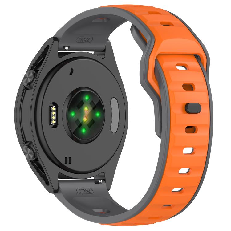 20mm Reverse Buckle Two Color Silicone Watch Band
