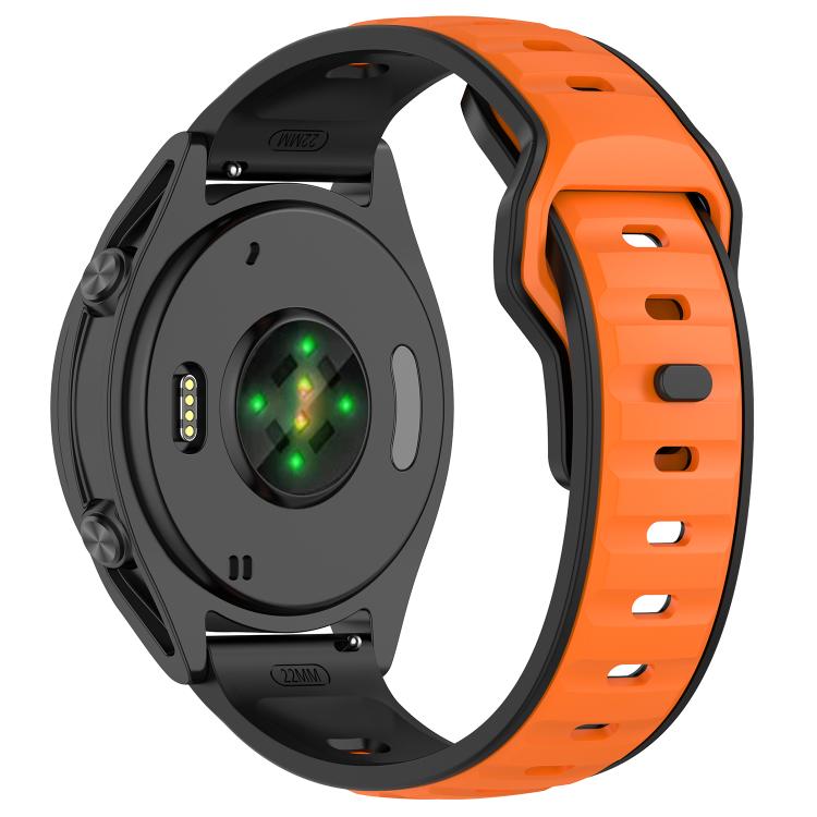 20mm Reverse Buckle Two Color Silicone Watch Band