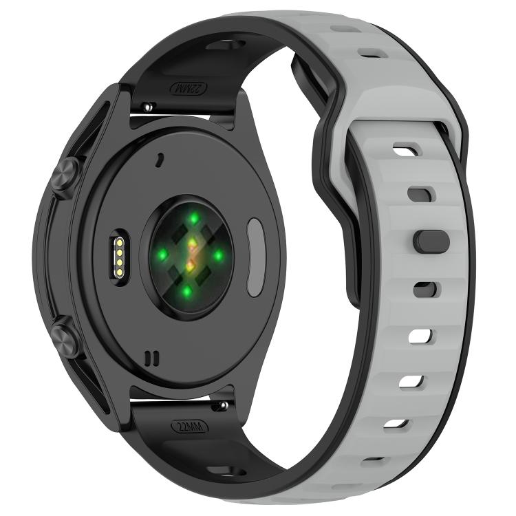 22mm Reverse Buckle Two Color Silicone Watch Band