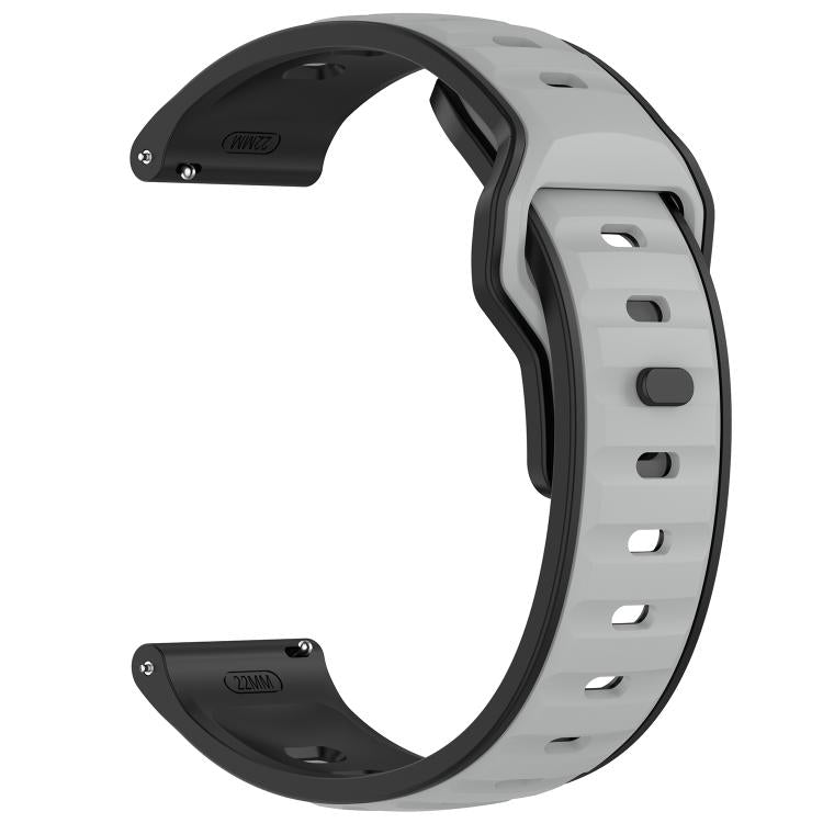 22mm Reverse Buckle Two Color Silicone Watch Band