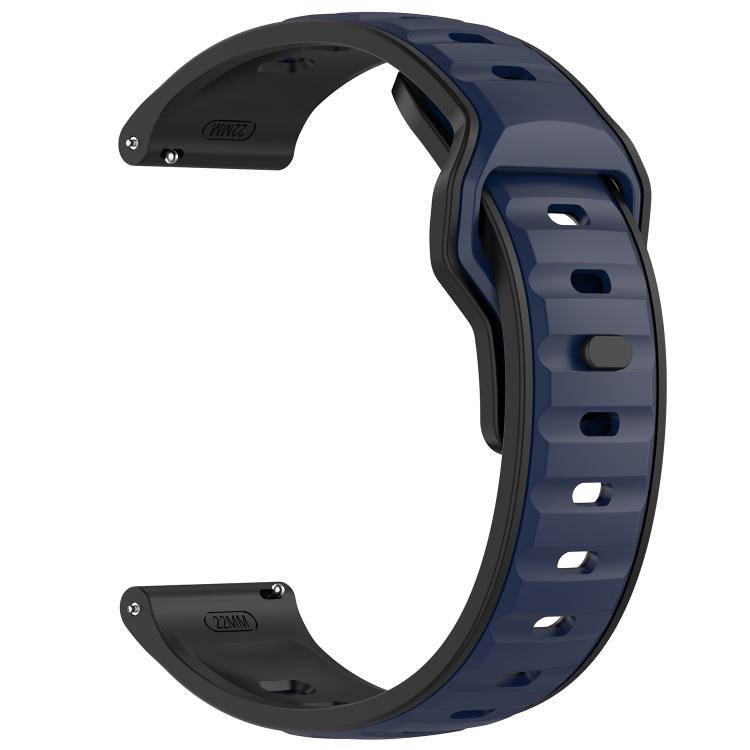 22mm Reverse Buckle Two Color Silicone Watch Band