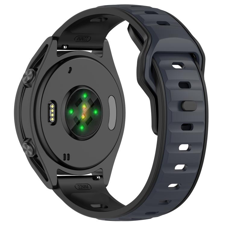 22mm Reverse Buckle Two Color Silicone Watch Band