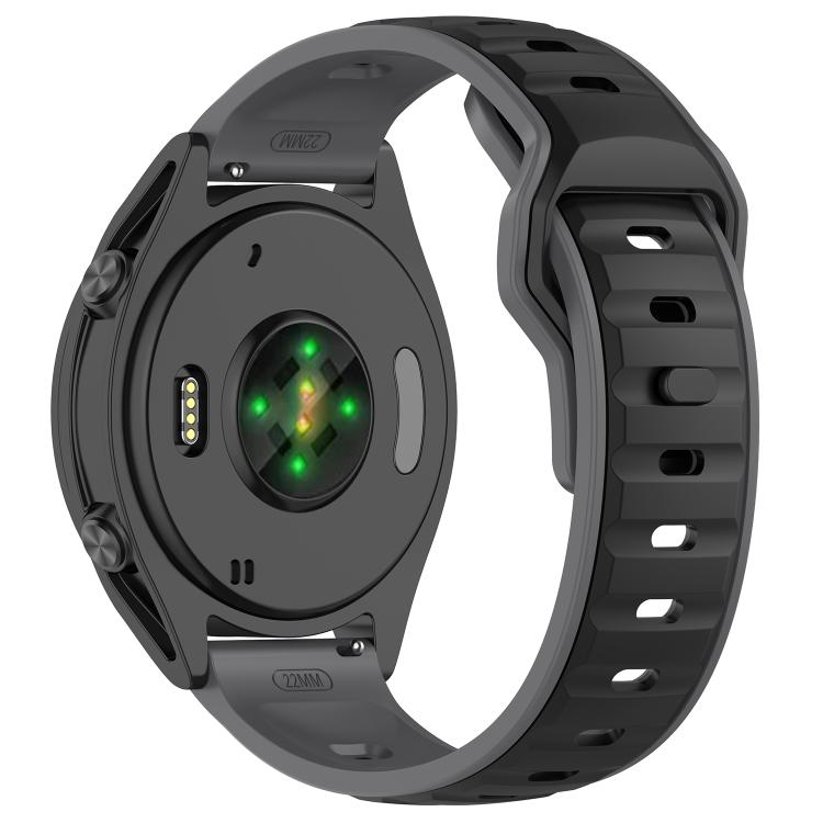 22mm Reverse Buckle Two Color Silicone Watch Band