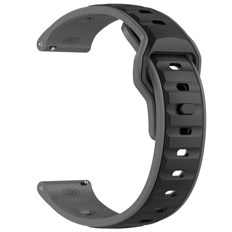 22mm Reverse Buckle Two Color Silicone Watch Band