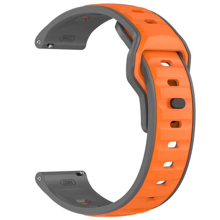 22mm Reverse Buckle Two Color Silicone Watch Band