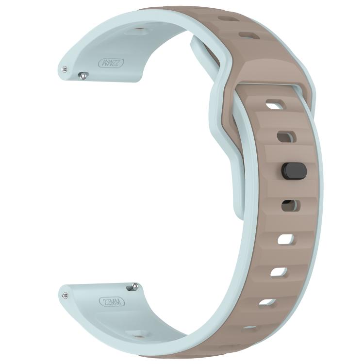22mm Reverse Buckle Two Color Silicone Watch Band