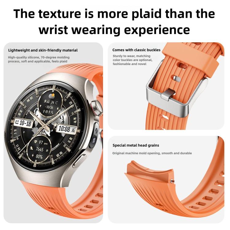 For Huawei Watch 5 46mm Vertical Silicone Watch Band