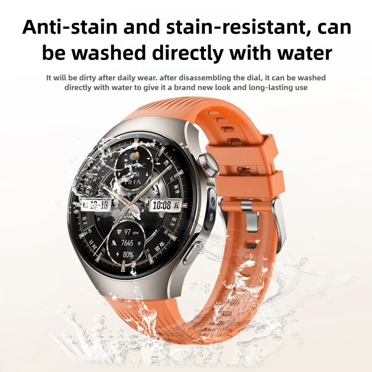 For Huawei Watch 5 46mm Vertical Silicone Watch Band
