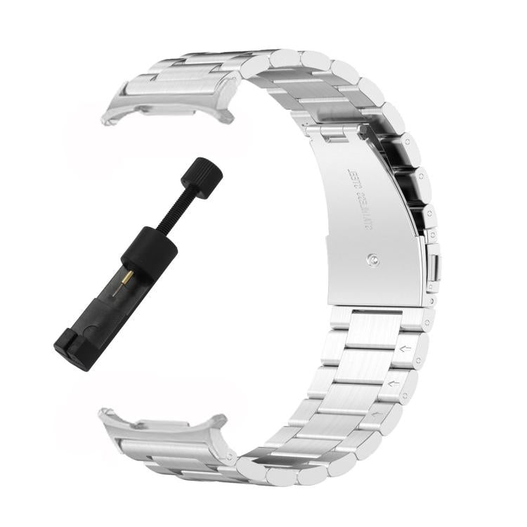 For Samsung Galaxy Watch8 / Watch8 Classic Three Beads Stainless Steel Watch Band with Removal Tool