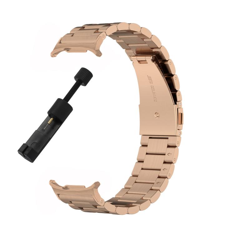 For Samsung Galaxy Watch8 / Watch8 Classic Three Beads Stainless Steel Watch Band with Removal Tool