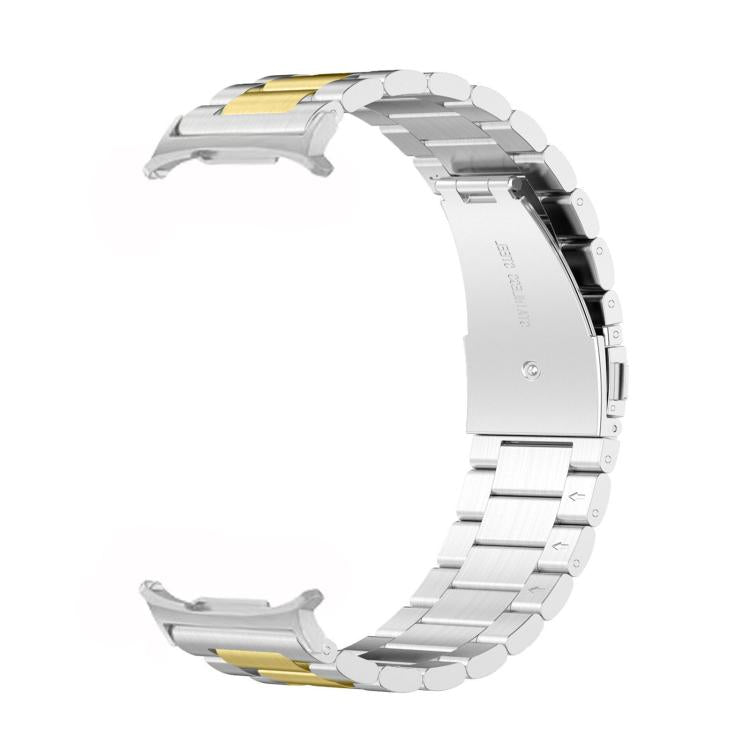 For Samsung Galaxy Watch8 / Watch8 Classic Three Beads Stainless Steel Watch Band with Removal Tool