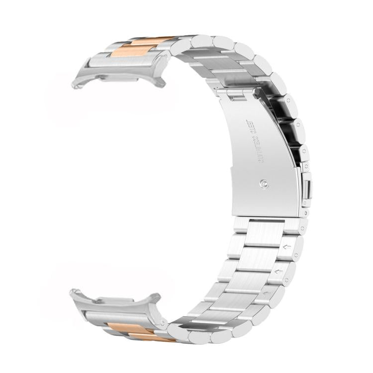 For Samsung Galaxy Watch8 / Watch8 Classic Three Beads Stainless Steel Watch Band with Removal Tool