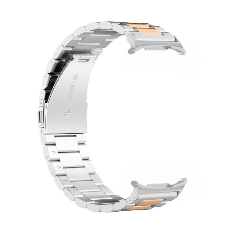For Samsung Galaxy Watch8 / Watch8 Classic Three Beads Stainless Steel Watch Band with Removal Tool