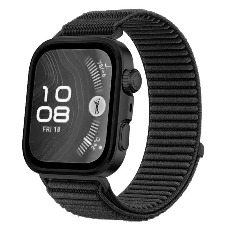 For Huawei Watch Fit 4 / Fit 4 Pro / Fit 3 Woven Nylon Hook And Loop Fastener Metal Interface Watch Band