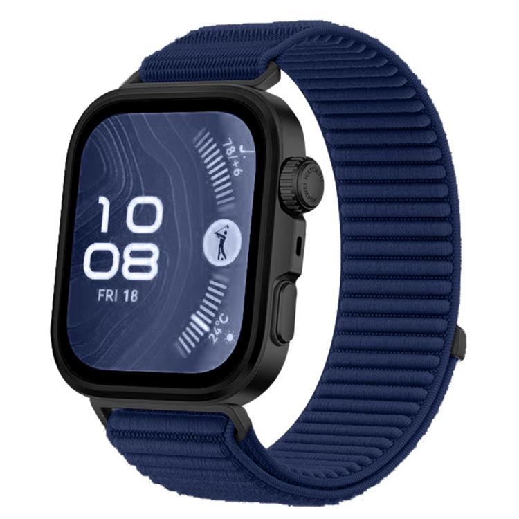 For Huawei Watch Fit 4 / Fit 4 Pro / Fit 3 Woven Nylon Hook And Loop Fastener Metal Interface Watch Band