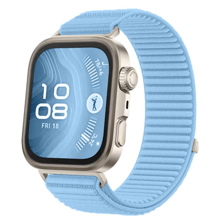 For Huawei Watch Fit 4 / Fit 4 Pro / Fit 3 Woven Nylon Hook And Loop Fastener Metal Interface Watch Band