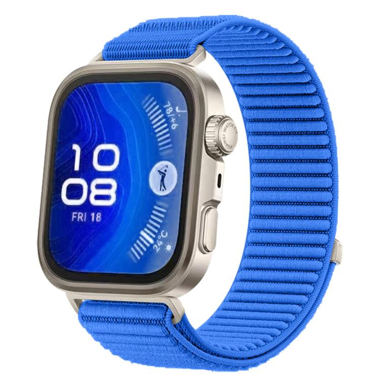 For Huawei Watch Fit 4 / Fit 4 Pro / Fit 3 Woven Nylon Hook And Loop Fastener Metal Interface Watch Band