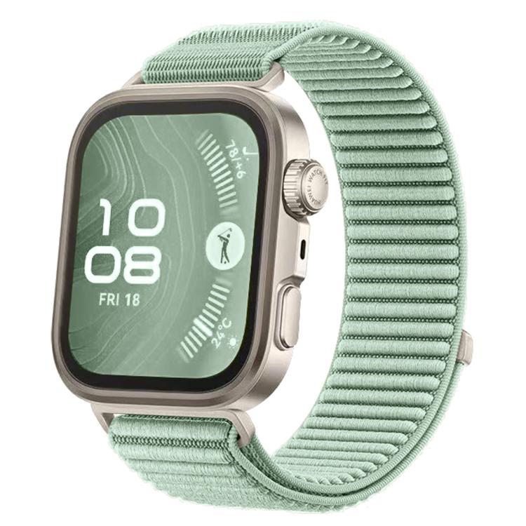 For Huawei Watch Fit 4 / Fit 4 Pro / Fit 3 Woven Nylon Hook And Loop Fastener Metal Interface Watch Band