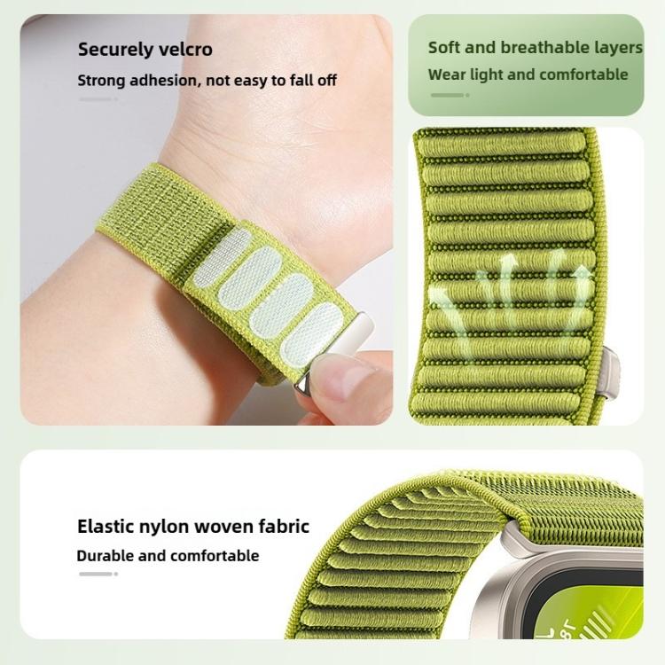 For Huawei Watch Fit 4 / Fit 4 Pro / Fit 3 Woven Nylon Hook And Loop Fastener Metal Interface Watch Band