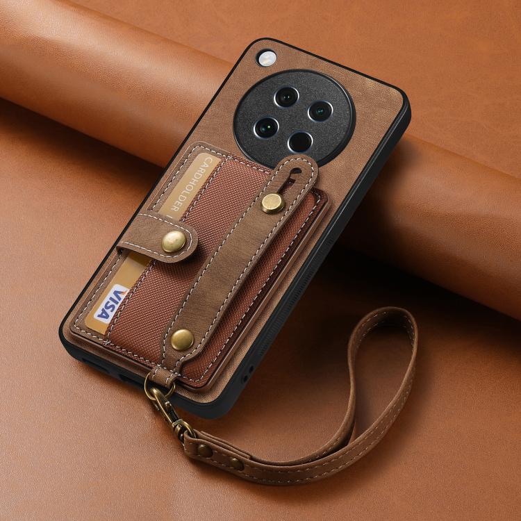 For OPPO Find X8s Retro Cross Wristband Wallet Leather Back Phone Case