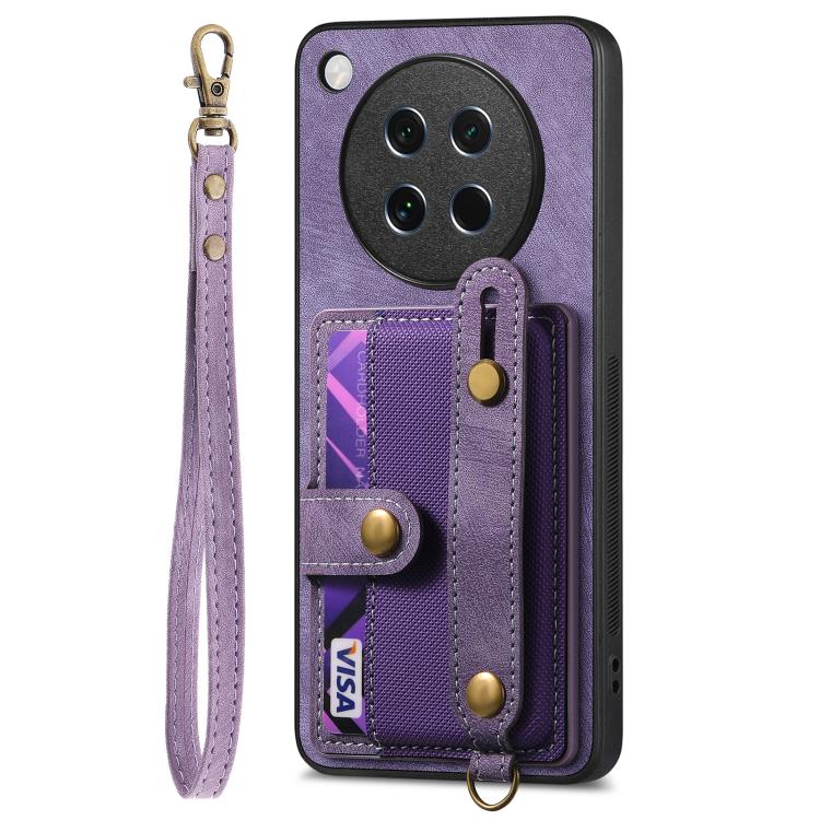 For OPPO Find X8s Retro Cross Wristband Wallet Leather Back Phone Case