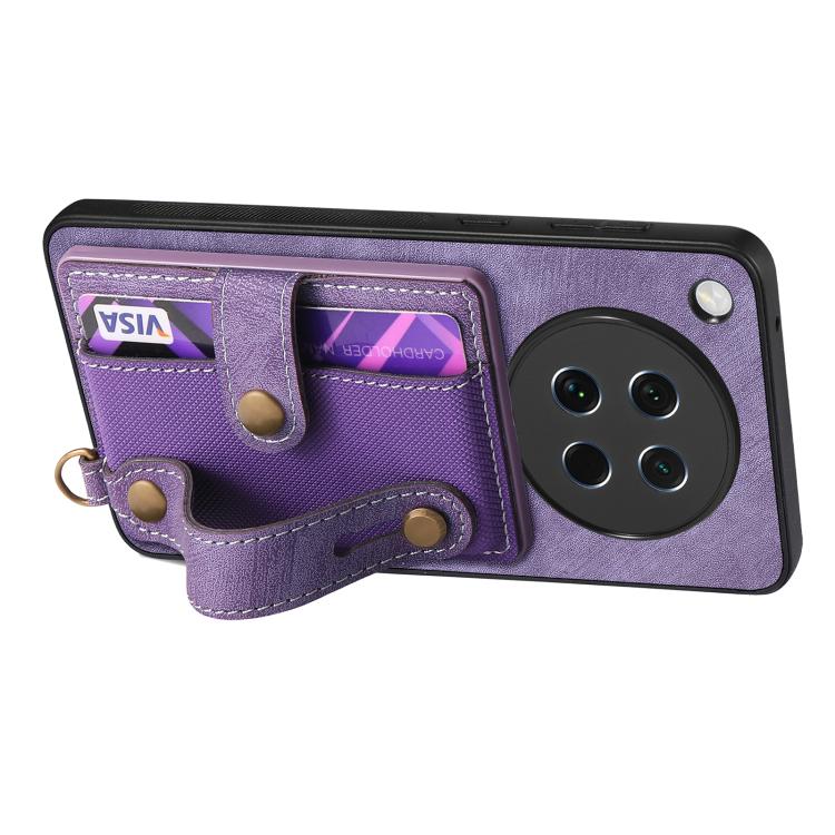 For OPPO Find X8s Retro Cross Wristband Wallet Leather Back Phone Case