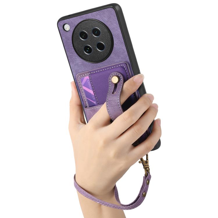 For OPPO Find X8s Retro Cross Wristband Wallet Leather Back Phone Case