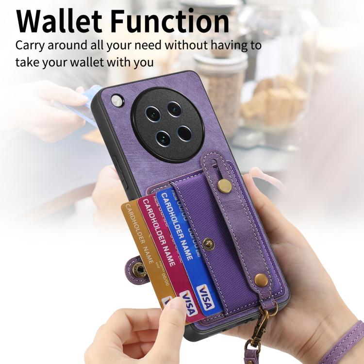 For OPPO Find X8s Retro Cross Wristband Wallet Leather Back Phone Case