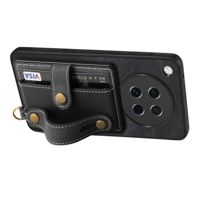 For OPPO Find X8s Retro Cross Wristband Wallet Leather Back Phone Case