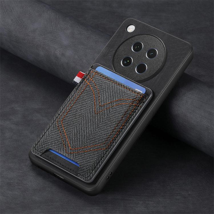 For OPPO Find X8s Denim Texture Leather Skin Phone Case with Card Slot