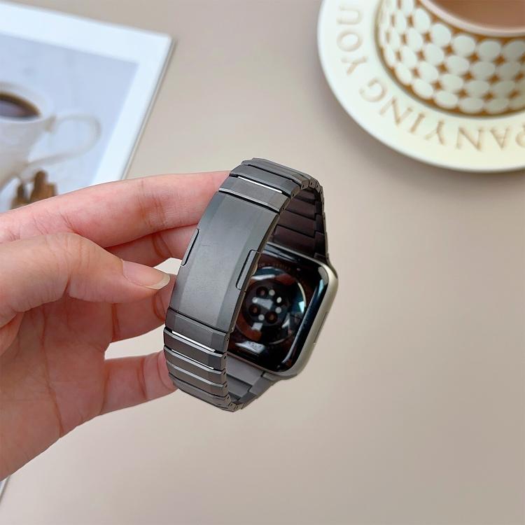 For Apple Watch 46mm / 49mm / 45mm / 44mm Curved Side Detachable Stainless Steel Watch Band